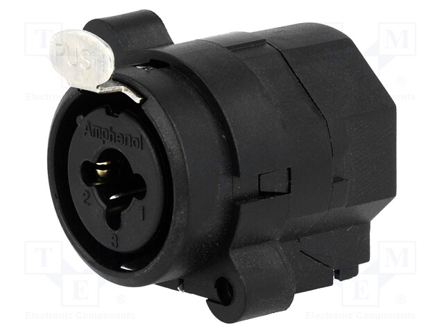 Socket; Jack 6,35mm + XLR; female; straight; with push button