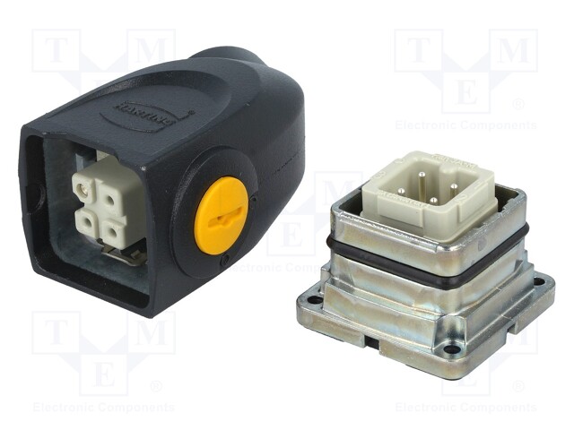 Connector: HAN; male + female; plug + socket; Han-Yellock 10