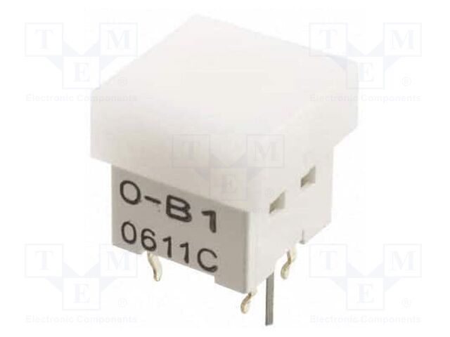 Keypad; SPST-NO; Pos: 2; 0.05A/24VDC; THT; LED; blue; 1.57N; 11mm