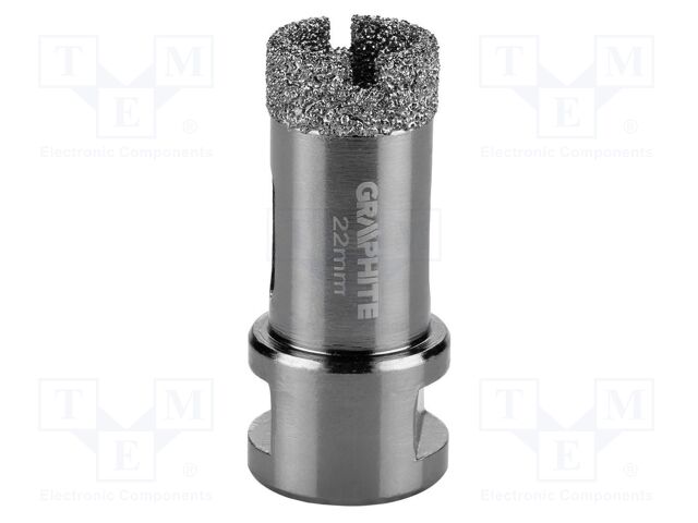 Diamond hole saw; 22mm; glaze,ceramic tile; Thread: M14