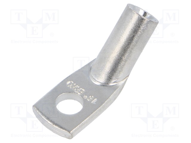 Tip: ring tube; M6; 16mm2; crimped; for cable; angled 45°; tinned