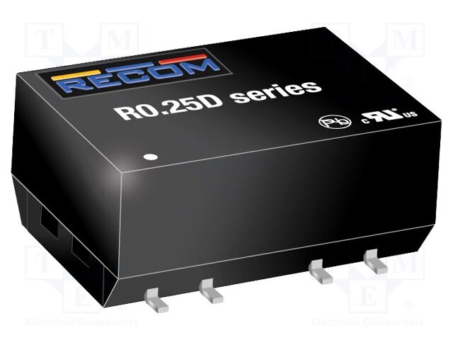 Converter: DC/DC; 0.25W; Uin: 2.97÷3.63V; Uout: 3.3VDC; Iout: 38mA