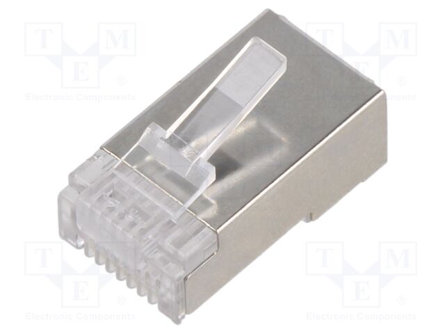 Plug; RJ45; PIN: 8; Cat: 5e; Layout: 8p8c; for cable; IDC