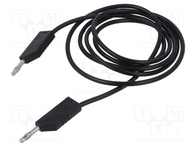 Test lead; 60VDC; 30VAC; 32A; Len: 1.5m; black; Material: brass