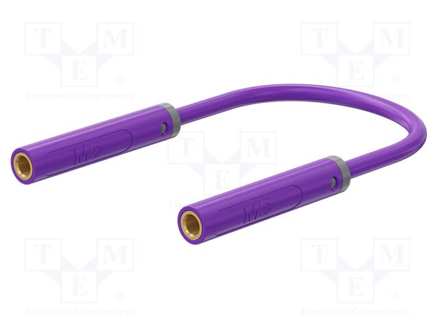 Test lead; 60VDC; 30VAC; 19A; banana socket 4mm,both sides