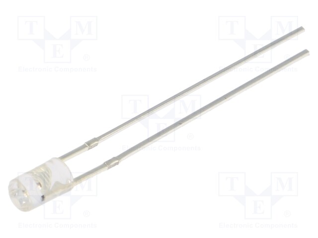 LED; 3mm; red; 500÷750mcd; 140°; Front: flat; 5V; Pitch: 2.54mm