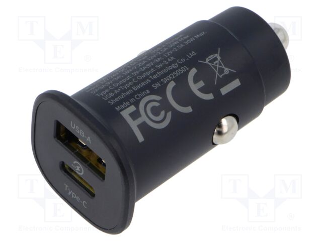 USB power supply; USB A socket,USB C socket; Sup.volt: 12÷24VDC