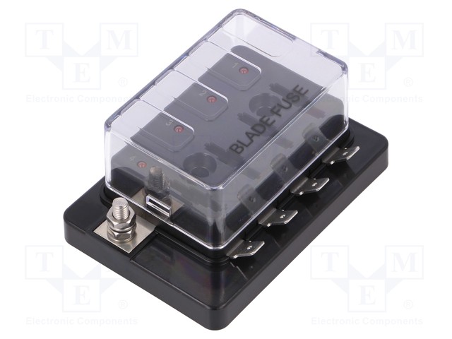 Fuse acces: fuse boxes; fuse: 19mm; 30A; screw; Body: black; UL94V-0