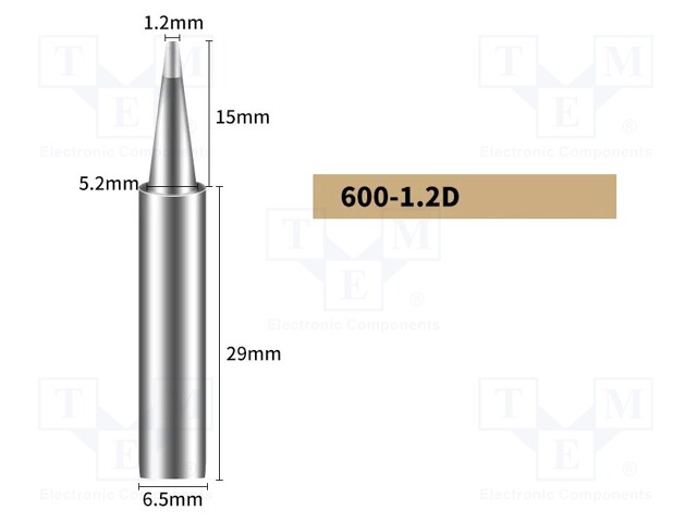 Tip; chisel; 1.2mm; for soldering station; BK90