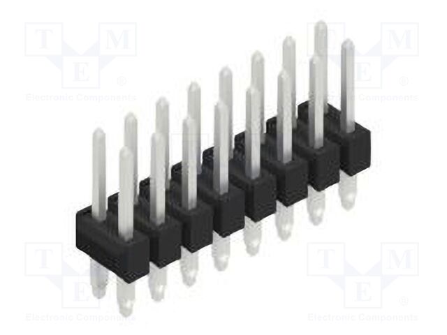 Connector: pin strips; pin header; male; PIN: 16; 2.54mm; THT; 2x8