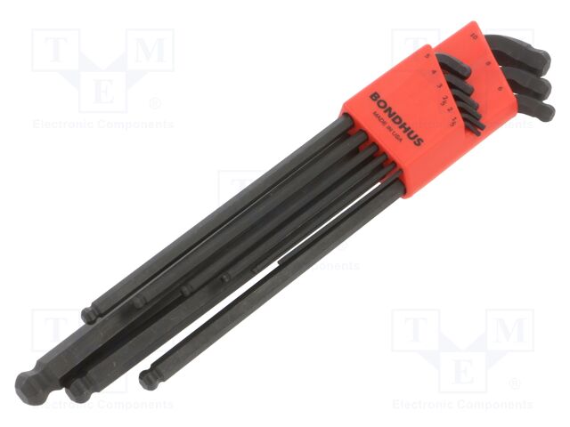 Wrenches set; hex key; 9pcs.