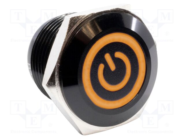 Switch: vandal resistant; SPST-NO; 2A/48VDC; IP65; OFF-(ON); Ø16mm