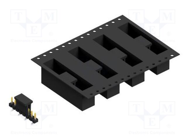 Connector: pin strips; pin header; male; PIN: 8; 2.54mm; SMT; 1x8