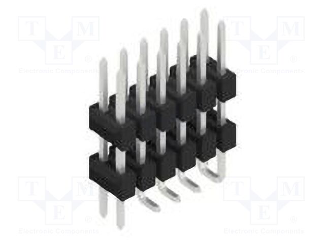 Connector: pin strips; pin header; male; PIN: 12; 2.54mm; SMT; 2x6