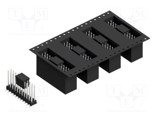 Connector: pin strips; pin header; male; PIN: 22; 2.54mm; SMT; 2x11