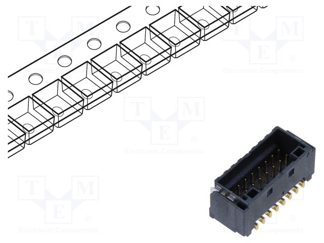 Connector: wire-board; DF51K; vertical; male; on PCBs; socket; SMT