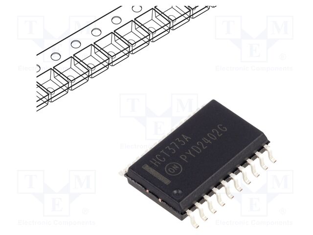 Latch, 74HCT373, Transparent, Tri State, 28 ns, 6 mA, SOIC