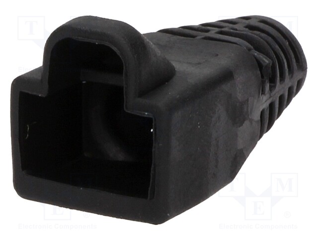 RJ45 plug boot; 6mm; Colour: black