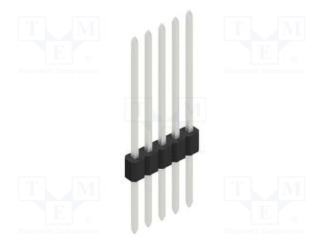 Connector: pin strips; pin header; male; PIN: 5; 1.27mm; THT; 1x5