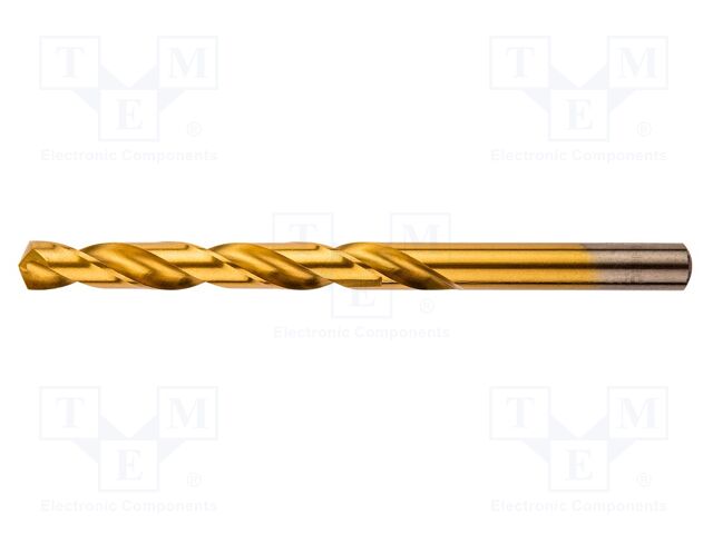 Drill bit; for metal; Ø: 8.5mm; L: 117mm; high speed steel HSS-TIN
