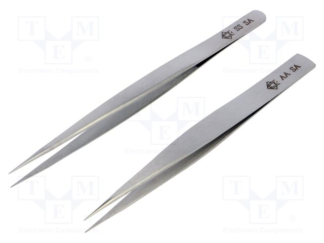 Kit: tweezers; universal; Kit: PG-AA-SA,PG-SS-SA; 2pcs.