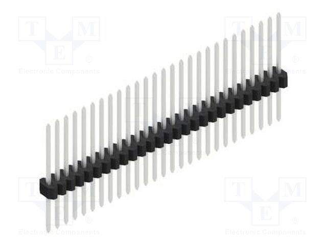 Connector: pin strips; pin header; male; PIN: 27; 1.27mm; THT; 1x27