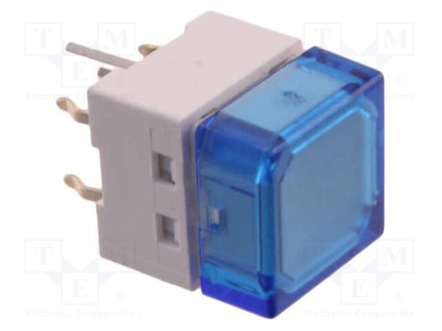 Keypad; SPST-NO; Pos: 2; 0.05A/24VDC; THT; LED; blue; 2.26N; 11mm