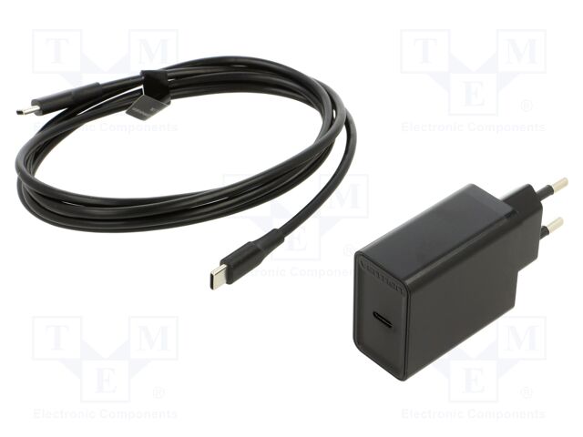 Power supply: switching; mains,plug-in; 5÷12VDC; 25W; black; 3A