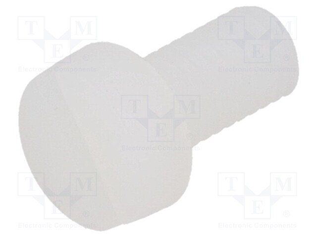 Screw; M5x10; 0.8; Head: cheese head; slotted; 1,3mm; polyamide