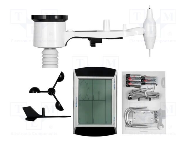 Weather station; touch screen,LCD 7"; -40÷60°C; 0÷50m/s; 1÷99%RH