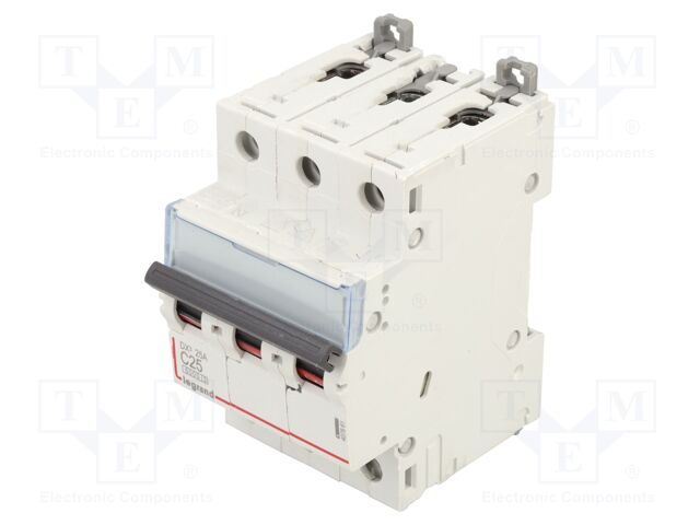 Circuit breaker; 400VAC; Inom: 25A; Poles: 3; DIN; Charact: C; 6kA