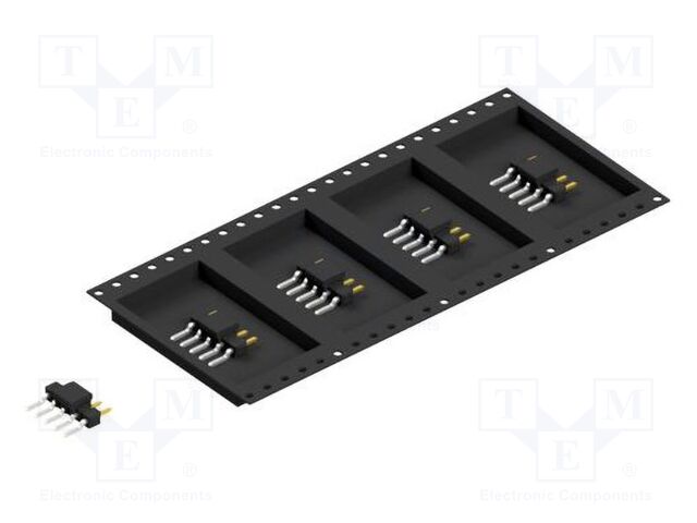 Connector: pin strips; pin header; male; PIN: 5; 2.54mm; SMT; 1x5