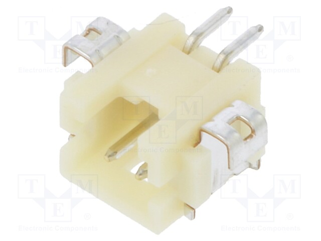Socket; wire-board; male; DF13; 1.25mm; PIN: 2; SMT; on PCBs; tinned