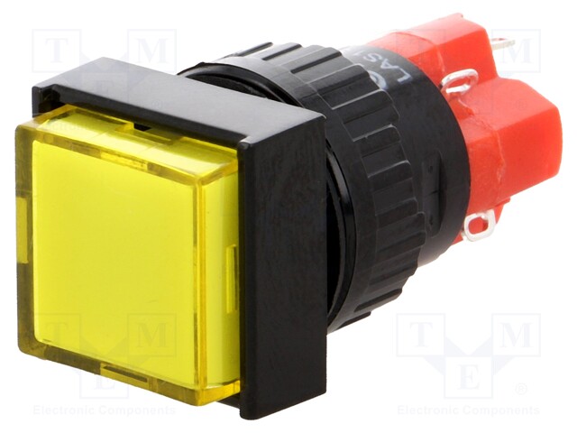 Switch: push-button; Pos: 2; SPDT; 3A/250VAC; 2A/24VDC; yellow; IP40