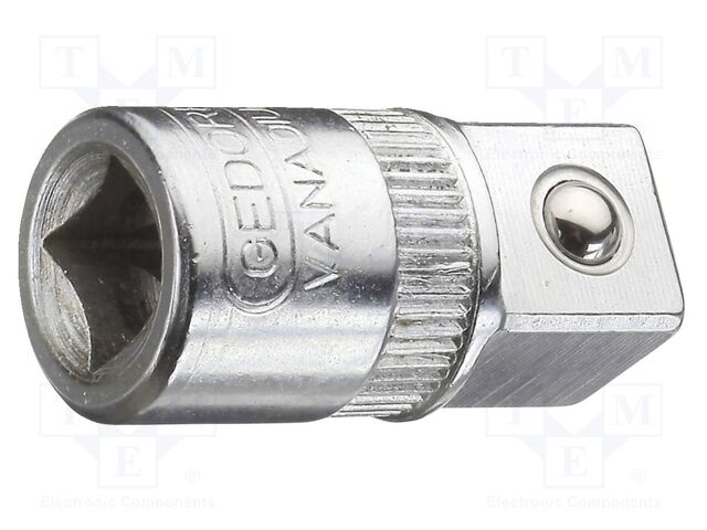 Reduction; socket spanner; square; 3/8"; 1/4"; Plating: chromium