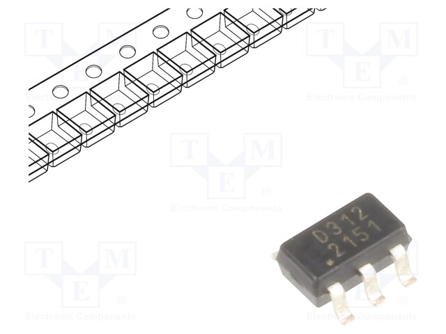 Diode: diode arrays; 6V; 225mW; SOT23-6; Features: ESD protection