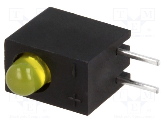 LED; in housing; yellow; 3mm; No.of diodes: 1; 20mA; 40°; 2.1÷2.5V