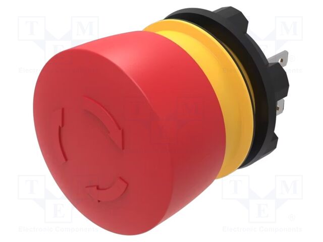 Switch: emergency stop; 22mm; Stabl.pos: 2; NC + NO; red; none; 84