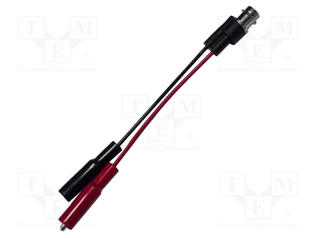 Test Lead, BNC Jack, Alligator Clips x 2, 300 Vrms, 10 A, Black, 101.6 mm