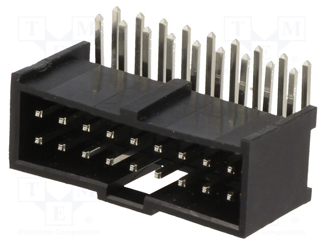 Socket; IDC; male; PIN: 18; angled 90°; THT; tinned; 2.54mm