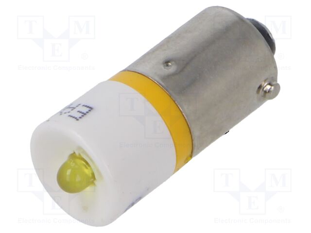 LED lamp; yellow; BA9S; 24VDC; 24VAC; No.of diodes: 1