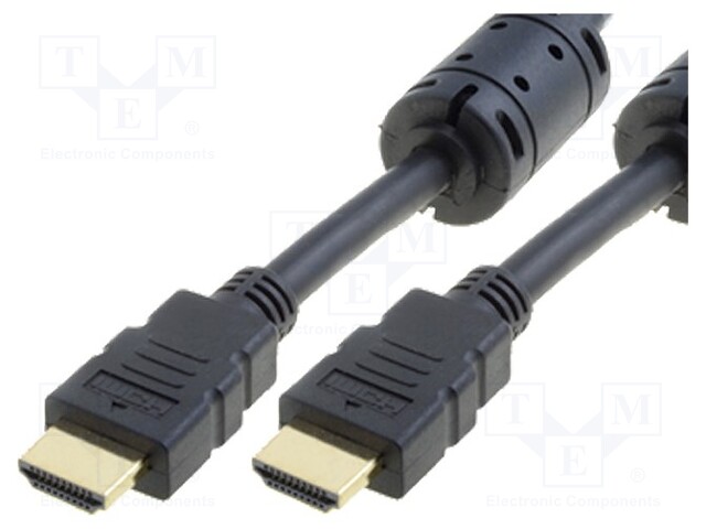 Cable; HDMI 1.4; HDMI plug,both sides; 3m; black