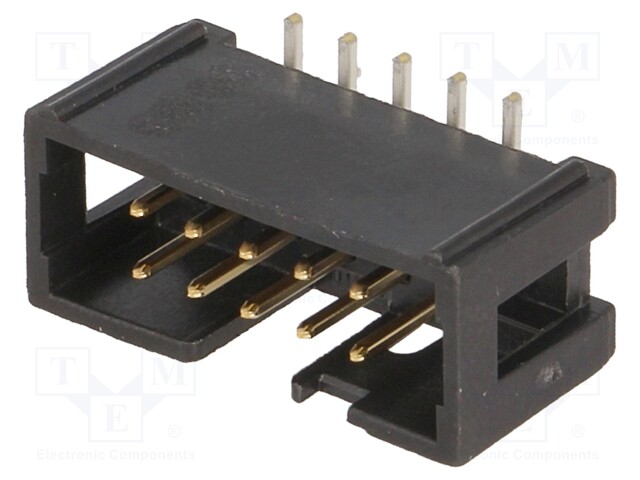 Socket; IDC; male; PIN: 10; vertical; SMT; gold-plated; 2A; 2.54mm