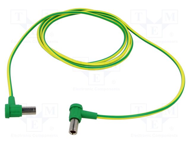 Connection cable; socket angled 6mm,both sides; non-insulated
