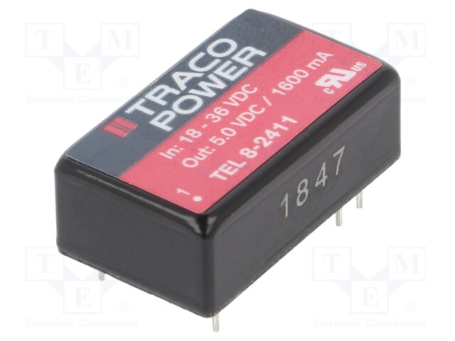 Converter: DC/DC; 8W; Uin: 18÷36V; Uout: 5VDC; Iout: 1600mA; DIP16
