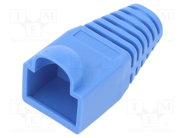 RJ45 plug boot; blue