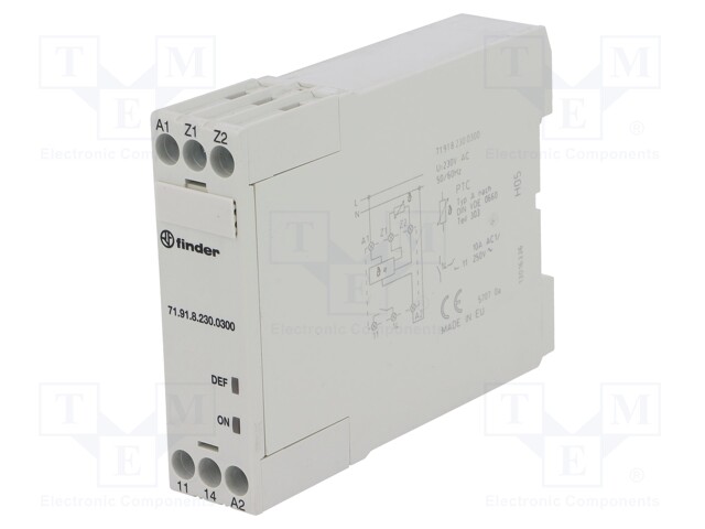 Module: temperature monitoring relay; temperature; DIN; SPST-NO