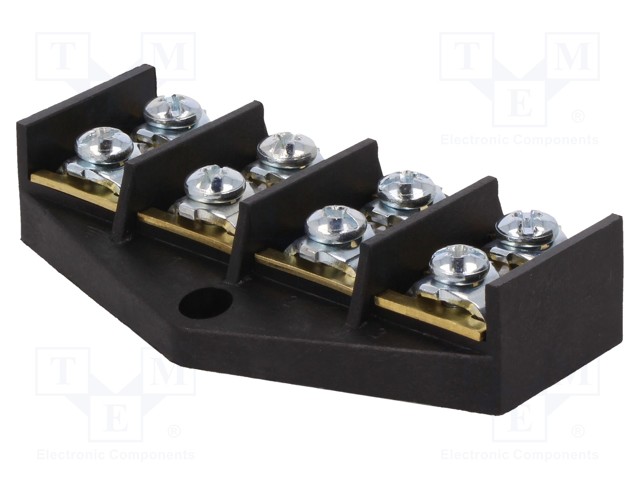 Terminal block; screw terminal; ways: 4; 16mm2; terminals: 8; 76A