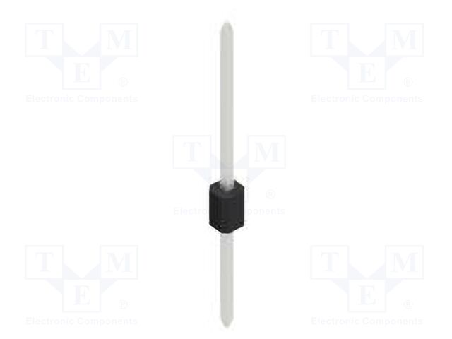Connector: pin strips; pin header; male; PIN: 1; 1.27mm; THT; 1x1