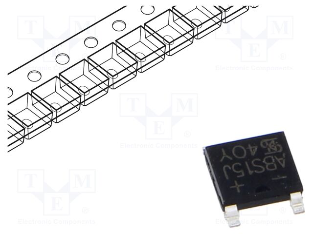 Bridge rectifier: single-phase; Urmax: 600V; If: 2A; Ifsm: 40A; ABS